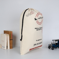 Sac en toile personnalisé avec cordon de serrage, motif Pôle Nord, pour cadeaux de Noël pour enfants, prix usine de gros