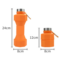 Pliable 650ml réutilisable Silicone bouteille d'eau tasse pliable voyage essentiel pour Sports & Fitness Camping