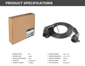 Nuevo Cable de Carga para Vehículos Eléctricos Daoyu 16A Tipo 2, 3 Fases, IEC62196 2 TPU, 5M, CA Nivel 2, Ecológico, OEM - Product Image 3