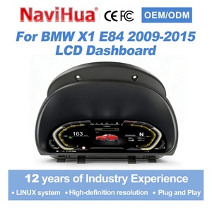 NAVIHUA pour BMW X1 E84 2009-2015 : Mise à niveau du tableau de bord numérique LCD avec CarPlay et compteur de vitesse - Product Image 1
