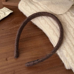 Diadema coreana de hilo de color sólido de 14 cm para mujer, sencilla para uso diario - Product Image 6