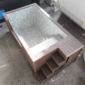 Fábrica <span class=keywords><strong>Mini</strong></span> familia portátil agua caliente Jacuzzis Spa <span class=keywords><strong>piscina</strong></span> ventana fibra de vidrio contenedor de madera al aire libre sobre el suelo <span class=keywords><strong>piscina</strong></span> - Product Image 3