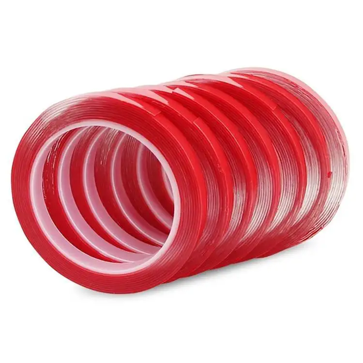 Wholesale 1mm Non-marking Acrylic Foam Waterproof High-viscosity Red Film Double-sided Tape for Transparent Cars