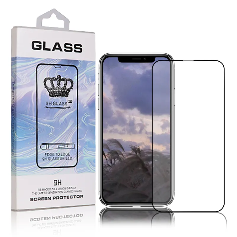 MAXUN 9h 3D 5D 6D 9D Full Curved Cover Phone Tempered Glass Screen Protector For iPhone 14 13 12 11 Pro Max xs xr x 8 7 Mini