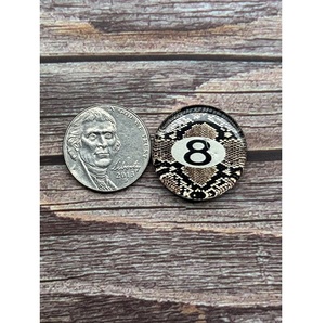 Pierres précieuses rondes en cabochon à double facettes à motif serpent, pour la fabrication de bijoux, l'artisanat, les projets de perlage uniques et de conception - Product Image 1