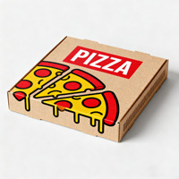 Cajas de Cartón Ecológicas Personalizadas, Caja Triple para Pizza