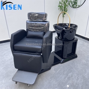 Kisen Lit de salon en cuir personnalisé avec fonction de spa capillaire et de thérapie japonaise du cuir chevelu, doté d'une pomme de douche en cascade et d'une arche de douche à eau chaude optionnelle - Product Image 5