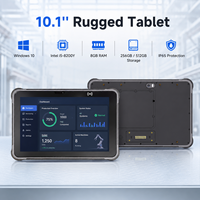 Tablet PC Tangguh 10.1 Inci Windows 10 Intel I5 8GB 256GB Layar Sentuh Kapasitif Terminal Data Genggam
