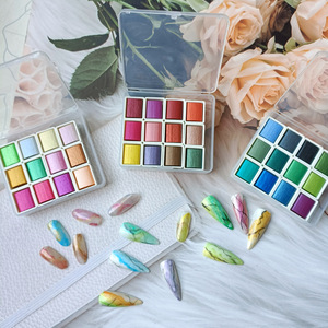 XinyiArt 48 Couleurs Peinture <span class=keywords><strong>Aquarelle</strong></span> Solide Métallique Nacrée Demi-Palettes Multicolores en Gros pour Artistes - Product Image 6