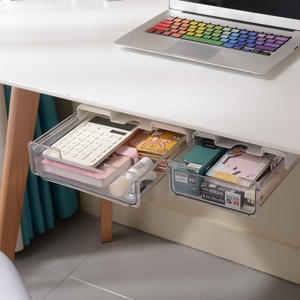 Vente en gros : Organisateur de bureau auto-adhésif puissant pour tiroir sous le bureau, boîte de rangement dissimulée pour armoire - Product Image 4