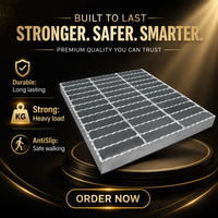 Grille en acier galvanisé à chaud dentelée avec surface antidérapante