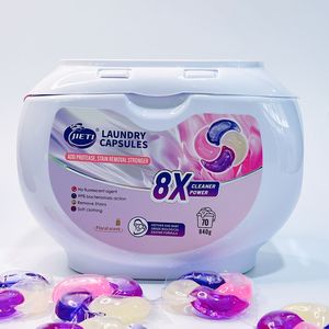 Automatic Washing Machine Laundry <b>Detergent</b> Pods | JIETI Floral Fruity Scent Long Lasting Fragrance Laundry Capsules - Product Image 1