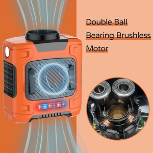 Ventilateur portable à clip ceinture 5 vitesses avec logo personnalisé, rechargeable Type-C, avec lumières SOS, pour la randonnée en extérieur - Product Image 2
