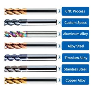 ดอกกัดปลายทรงกลม 2 ฟลุต ทำจากทองแดง [เส้นผ่านศูนย์กลาง] มม. (R[R] มม.) สำหรับการขึ้นรูป 3 มิติ ทองเหลือง/บรอนซ์ - ออกแบบมาเพื่อความเร็วสูง - Product Image 2