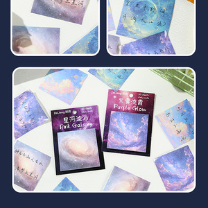 Bloc de Notas Adhesivas con Diseño de Nebulosa Cósmica y Cielo Estrellado, 60 Hojas de Notas Adhesivas para Mensajes, Adhesivos Decorativos y de Ensueño para Planificador - Product Image 6