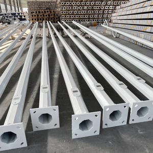 내구성 있는 부식 방지 코팅 강철 가로등 기둥 태양광 가로등 (도로, 주거 지역, 공원, 정원, 산책로용) 고휘도 - Product Image 1