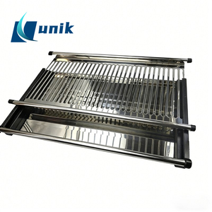 Escurridor de Platos de Acero Inoxidable de 2 Niveles, Ajustable, con Ruedas, Tipo Cubierta, Cromado/Color Personalizado, para Gabinete de Cocina - Product Image 3