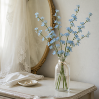 Spray de Delphinium Artificiel Faux Larkspur pour Arche de Mariage, Bouquet de Mariée, Centre de Table de Banquet d'Hôtel, Décoration d'Événements