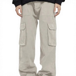 Pantalon de sport décontracté pour homme, pantalon de survêtement d'hiver, pantalon cargo multi-poches, 100% coton, coupe droite, léger et respirant - Product Image 2
