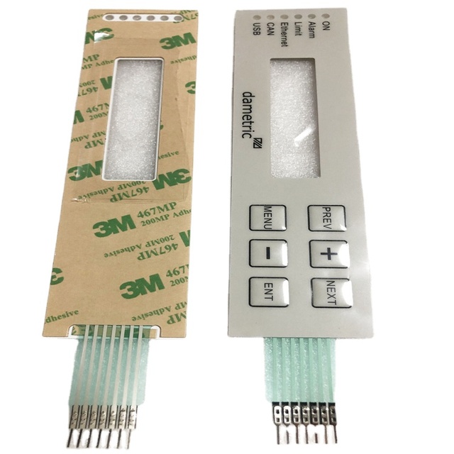 Waterproof Tactile Push Button Switches 3M467 Adhesive Membrane Keyboard for Remote Controller or Other Devices