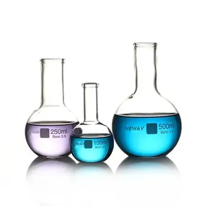 Fiole en verre de laboratoire 500 ml 1000 ml à col étroit et fond plat en verre borosilicaté pour ébullition - Product Image 5