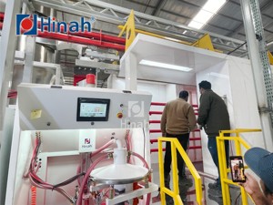 Metal And Steel Firefighting Pipes Automatic Powder Coating Paint System Line With Power And Free Conveyor System