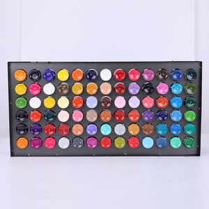 Support de pigments de tatouage Yuanyun à 78 trous en acier inoxydable, présentoir de maquillage permanent, vente en gros de fournitures de beauté - Product Image 1