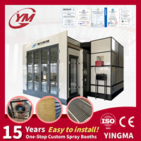 Cabine de peinture avancée prête pour les véhicules électriques A1, isolation en laine de roche ignifuge avec contrôle PLC - Finition haute brillance de précision