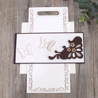 Nouvelles cartes d'invitation de mariage en bois en forme de papillon de conception pour l'Afrique