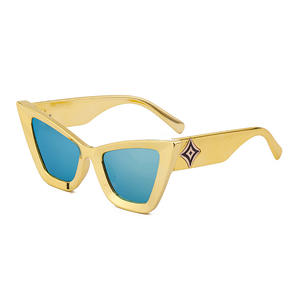 Lunettes de soleil rétro de luxe en plastique œil de chat pour femmes, lunettes de plage de styliste UV400 <span class=keywords><strong>2023</strong></span> - Product Image 2