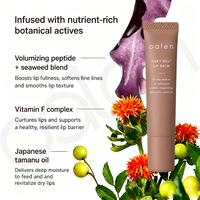 Baume à lèvres fondant Oalen Private Label, traitement volumisant et réparateur aux peptides, pour un aspect pulpeux et brillant des lèvres