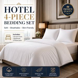 Suministros para Hoteles, Ropa de Cama para Habitaciones, Venta al <span class=keywords><strong>por</strong></span> <span class=keywords><strong>Mayor</strong></span>, Ropa de Cama de Hotel 100% Algodón Satinado a Rayas, Sábanas - Product Image 1