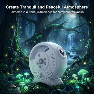 Projecteur LED holographique 3D dynamique avec galaxie, planétarium, étoiles, univers, vidéo 4K HD, bruit blanc, veilleuse d'ambiance - Product Image 3