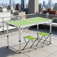Table pliante robuste de 6 pieds avec pieds en aluminium et poignée pour fêtes, mariages, camping