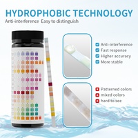 100 bandes 16in1 ménage quotidien papier de test de qualité de l'eau potable PH-mètres pratiques pour l'inspection de la qualité de l'eau