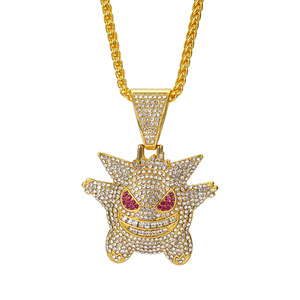 Colgante de <span class=keywords><strong>Fantasma</strong></span> Iced Out con Diamantes de Imitación Coloridos, de Aleación de Zinc con Cristales Pavé, Estilo Hip Hop Anime para Raperos - Product Image 5