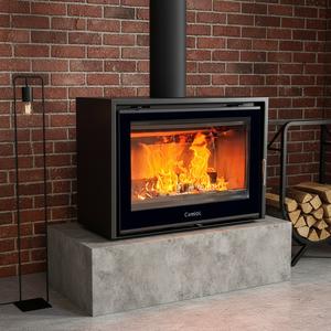 Poêle <span class=keywords><strong>à</strong></span> bois moderne autoportant <span class=keywords><strong>à</strong></span> combustion lente en acier pour charbon de bois - Product Image 1
