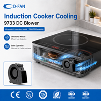 Ventilateur centrifuge DC 9733 97 mm personnalisé, 12 V 24 V, ventilateur de refroidissement sans balais pour le refroidissement des cuisinières à induction