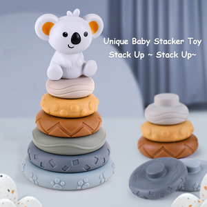 <span class=keywords><strong>Juguetes</strong></span> <span class=keywords><strong>Montessori</strong></span> para Bebé de Silicona Suave, Set de Bloques Apilables Anidables de Koala para Infantes de 6 a 12 Meses, Otros <span class=keywords><strong>Juguetes</strong></span> de Baño para Niños Pequeños - Product Image 2