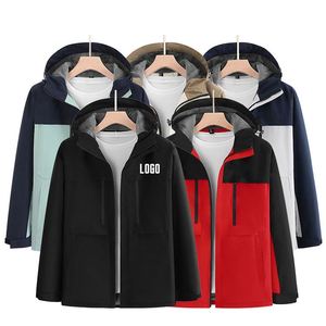 OEM ODM 3 in 1 <b>Waterproof</b> Winter Windbreaker Softshell Outdoor <b>Warm</b> Jacket Mountaineering Hiking Camping Windproof Coat - Product Image 4