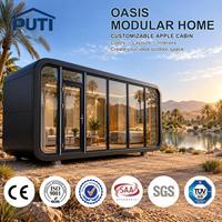 Capsule spatiale 1-2 étages, Cabine Apple, Maison conteneur 20ft 40ft, Hôtel modulaire préfabriqué, Supermarché, Design moderne de luxe