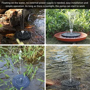 Pompe de fontaine <span class=keywords><strong>solaire</strong></span> avec 7 lumières de couleur LED pompe de <span class=keywords><strong>jardin</strong></span> flottante <span class=keywords><strong>solaire</strong></span> bain d'oiseau fontaine étang IP67 lumières étanches - Product Image 5