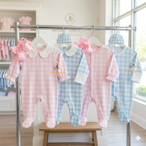 Ensemble cadeau nouveau-né : Barboteuse grenue en coton biologique avec chaussons et bonnet pour bébés - Product Image 1