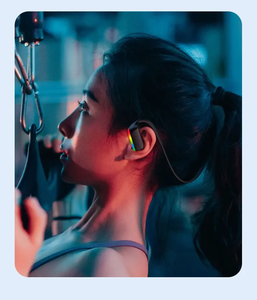 Nouveau Design A10 casque à Conduction osseuse Sport stéréo métal basse écouteur sans fil Air Conduction osseuse casque avec lumières rvb - Product Image 6