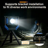Wiederaufladbare COB-Arbeitsleuchte 2500LM Dual COB 360° °   Drehbare Magnetische Werkstattlampe 5000mAh Baustellen-Flutlicht
