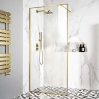 Verre de douche givré Rivacy Panneau de verre de douche simple fixe de 8mm d'épaisseur, antidérapant et facile à nettoyer, certifié SGCC pour salle de bain