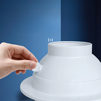 Réglable ABS Cuisine Fumée Buse D'échappement Jet Diffuseur Sphérique Circulaire Sortie D'air Frais Ventilation Registres Grilles