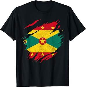 Флаг Гренады ST. Футболка GEORGE'S WEST INDIES с принтом по запросу летняя спортивная дышащая рубашка оптом сублимационные хлопковые футболки - Product Image 5