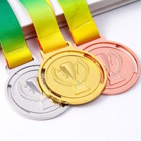 Medallas Metálicas 3D Personalizadas para Estudiantes, Deportes, Maratón, Carreras, Premios Infantiles, Lámina Dorada, Grabado Ecológico