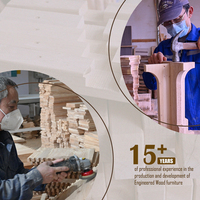 Meuble de rangement modulaire en bois dur importé de haute qualité avec tiroirs pour projets d'appartements – Prix usine de gros